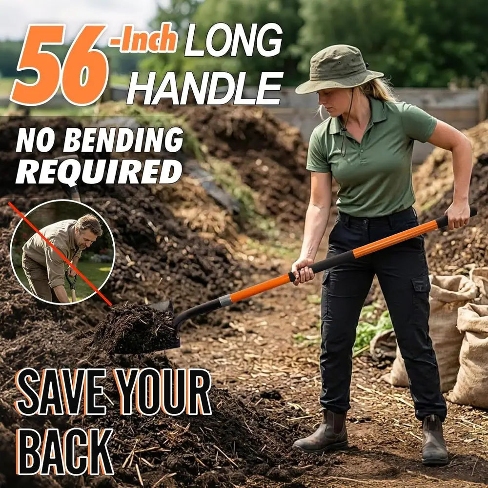 Heavy Duty Digging Metal Shovel With Fiberglass Handle by S And B Enterprise
