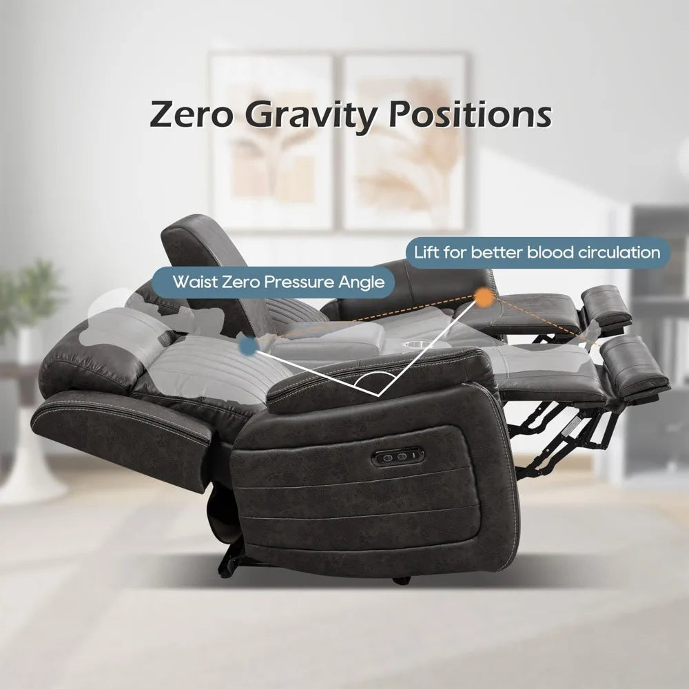 Power Reclining Loveseat With Zero Gravity And USB C Ports
