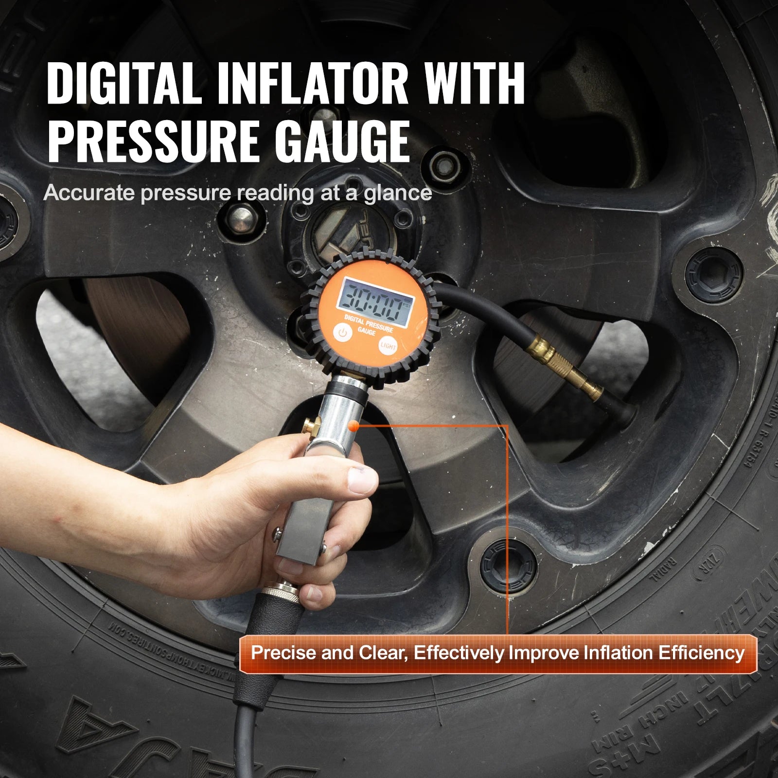 SucceBuy 12V Heavy Duty Air Compressor With Digital Pressure Gauge by S And B Enterprise