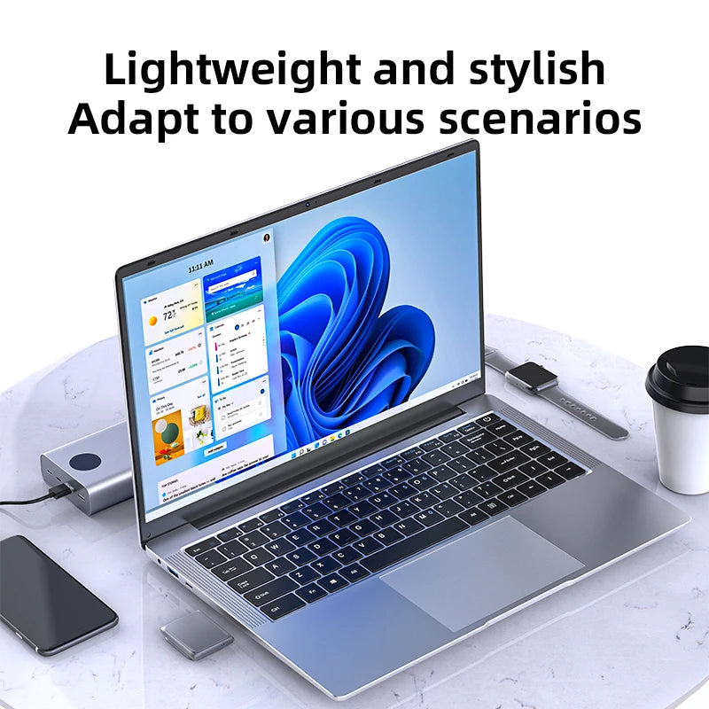 2026 Intel Core Atom A3950 Portable Laptop Computer 14.1 inch HD Gaming Laptop Windows 11 Pro SSD 512GB RAM 12GB RAM PC Notebook