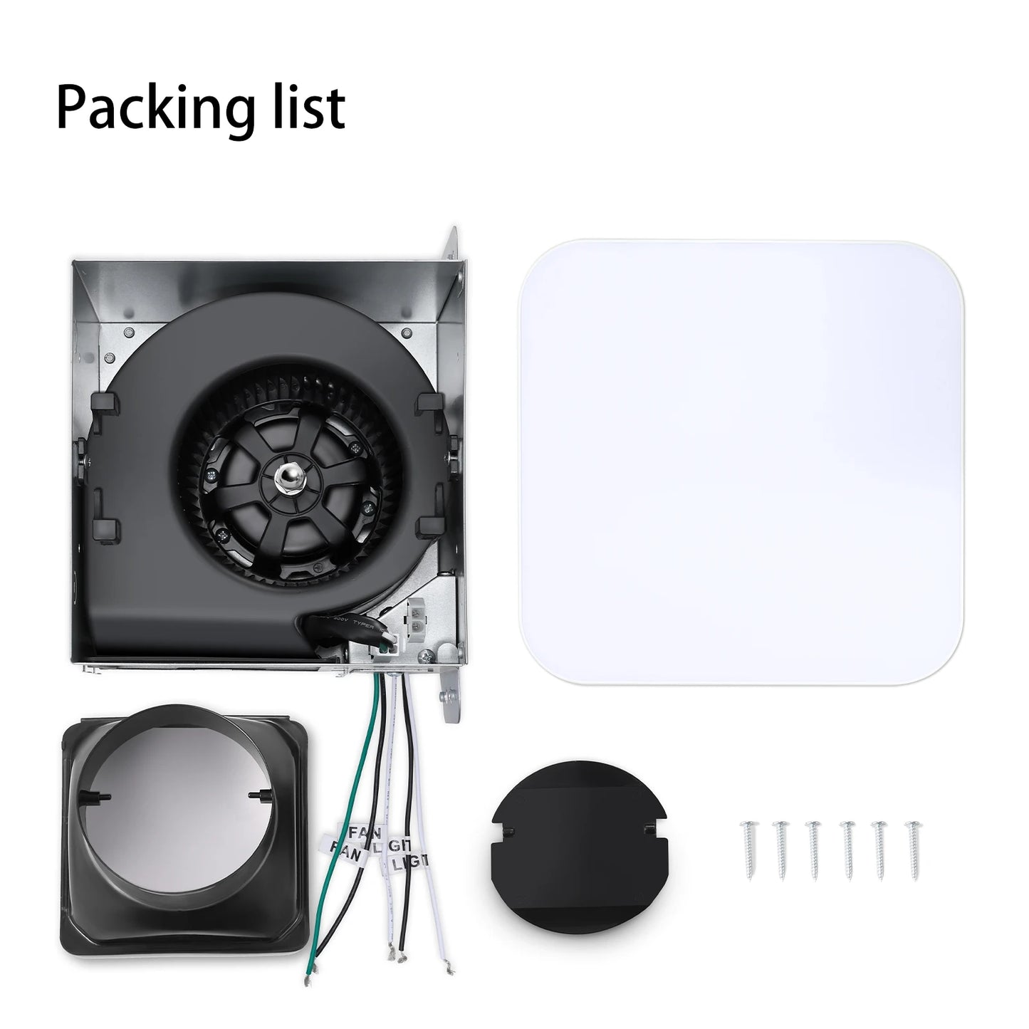 110 CFM Bathroom Exhaust Fan With Light 3 Mode Lighting