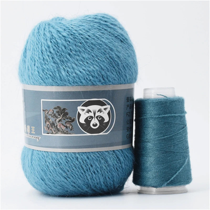 Mink Fur Yarn for Yarns for Knitting and Crochet 2-Ply Lace T Shirt Yarn for Hand Knitting Needlework 1 Skein 340 M 50+20g by S And B Enterprise