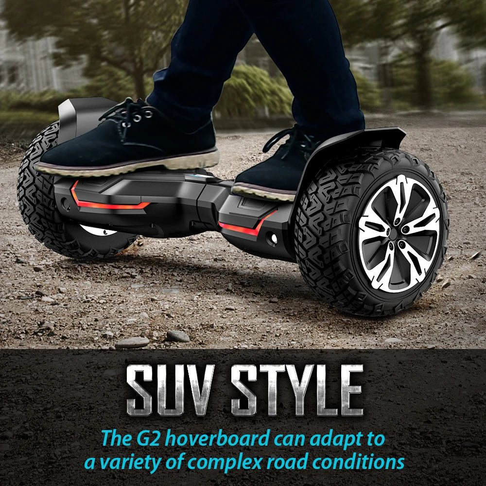 All Terrain Hoverboard With Bluetooth Speakers And LED Lights