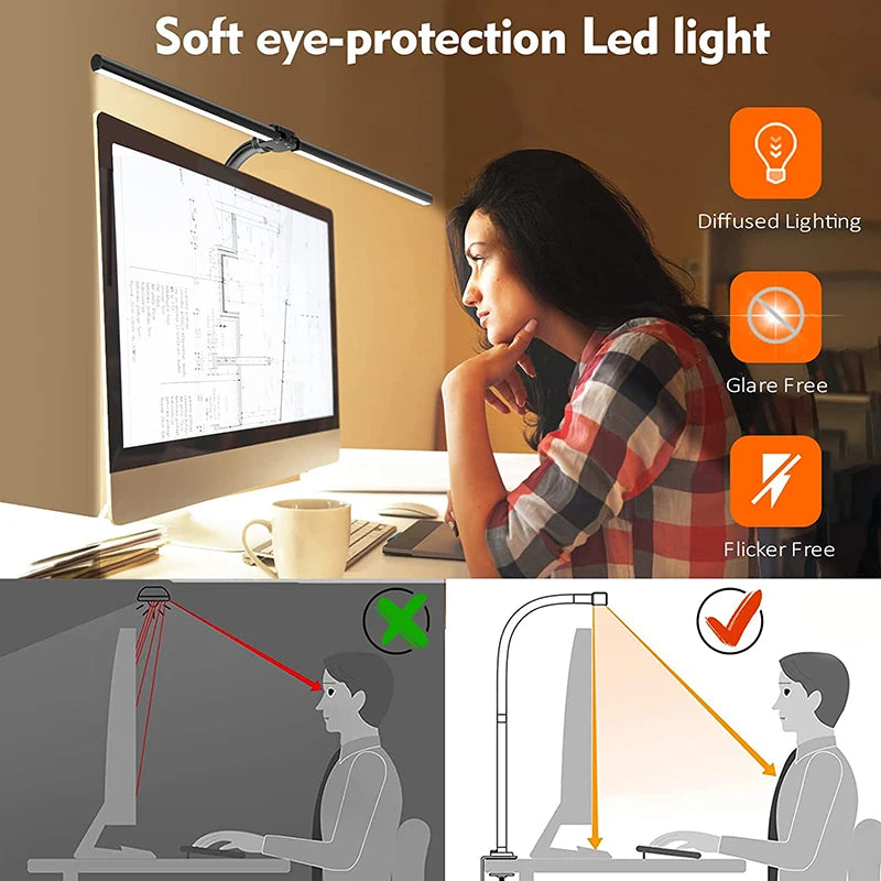 LAOPAO Double Head LED Desk Lamp With 5 Lighting Modes by S And B Enterprise