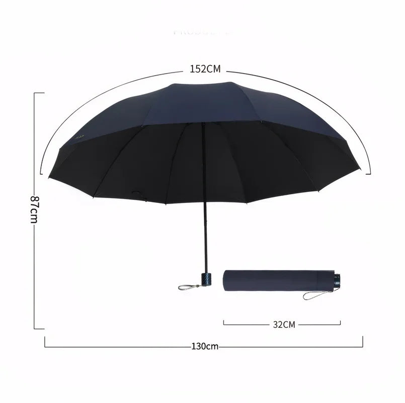 Folding Umbrella Windproof Waterproof Sun And Rain For Travel