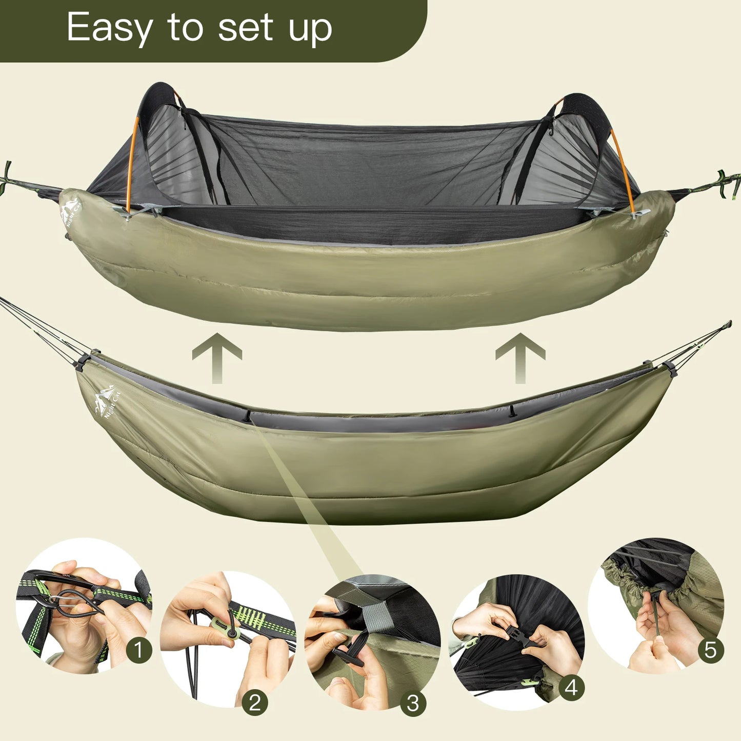 Night Cat Hammock Underquilts Sleeping Bag Insulated All Season