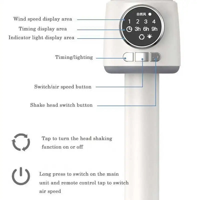 Balashov USB Rechargeable Floor Fan Silent Turbine Air Circulation by S And B Enterprise