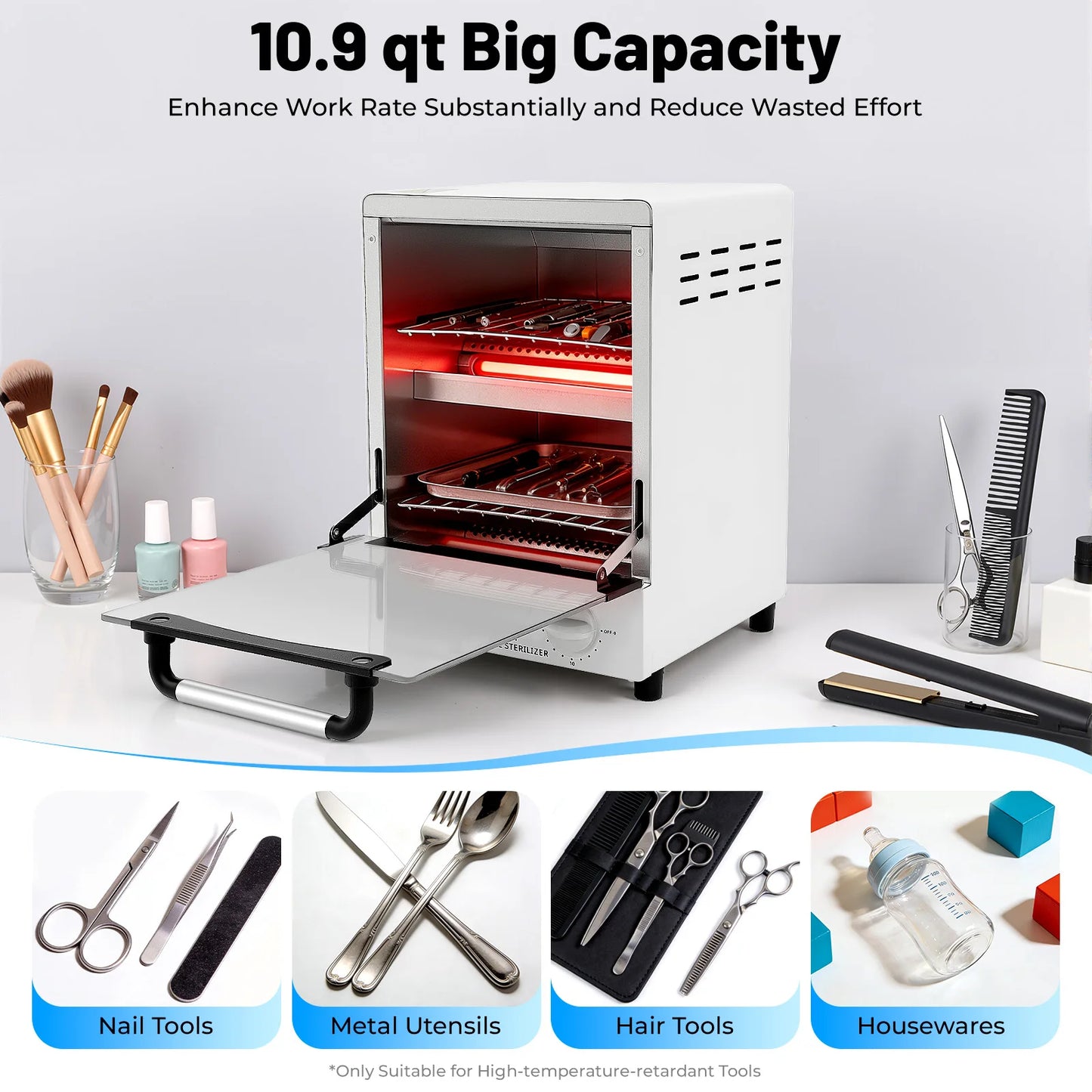 Bymaocar High Temperature Sterilizer for Nail Tools With Timer by S And B Enterprise