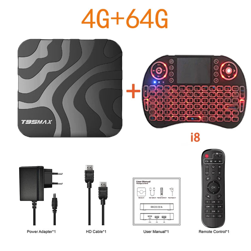 TV Box T95 Max Smart Android 14 H618 Ram 8GB Rom 64GB 128GB Set Top Box Dual Wifi 2.4G&5G 6K HDR10 BT AV1 Media Player Fast Box by S And B Enterprise