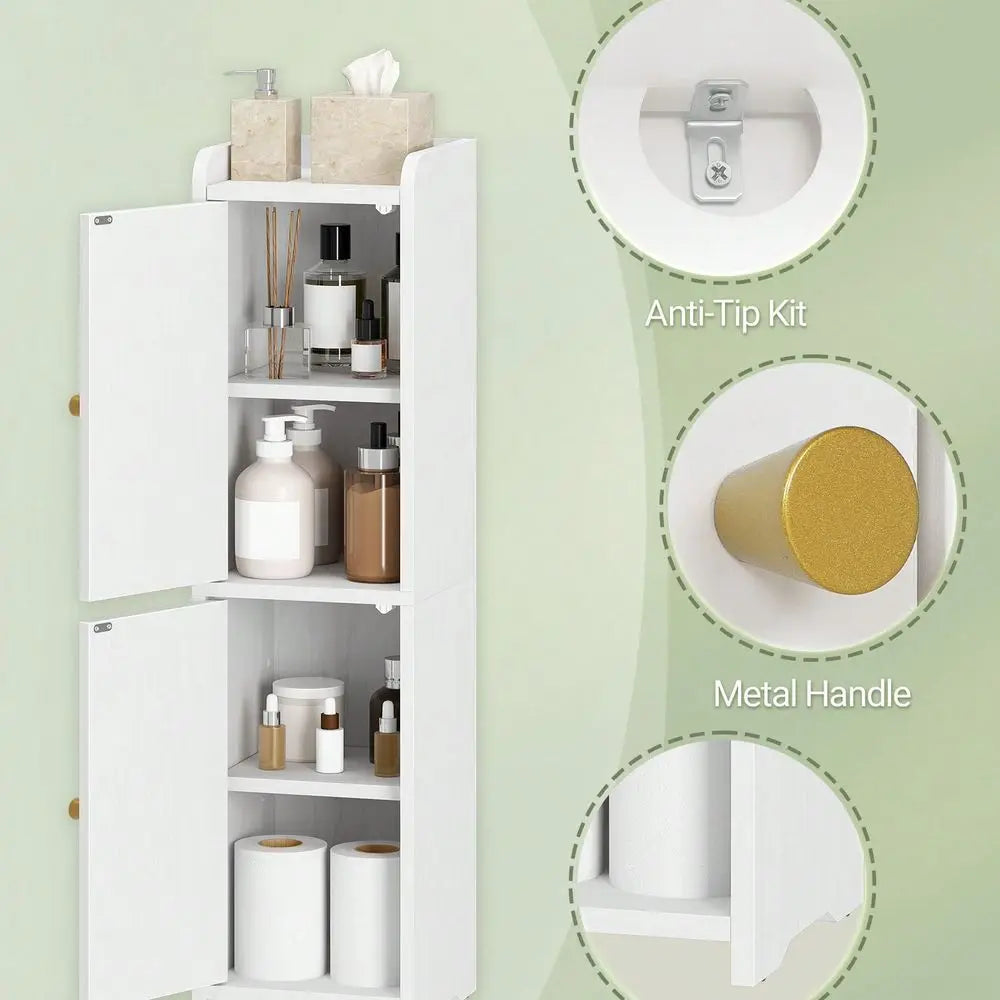 Corner Floor Bathroom Cabinet With Adjustable Shelf by S And B Enterprise
