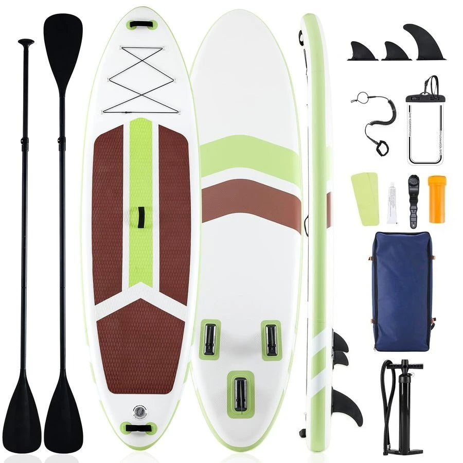 Inflatable Paddle Board With 2in1 Adjustable Paddle And Accessories