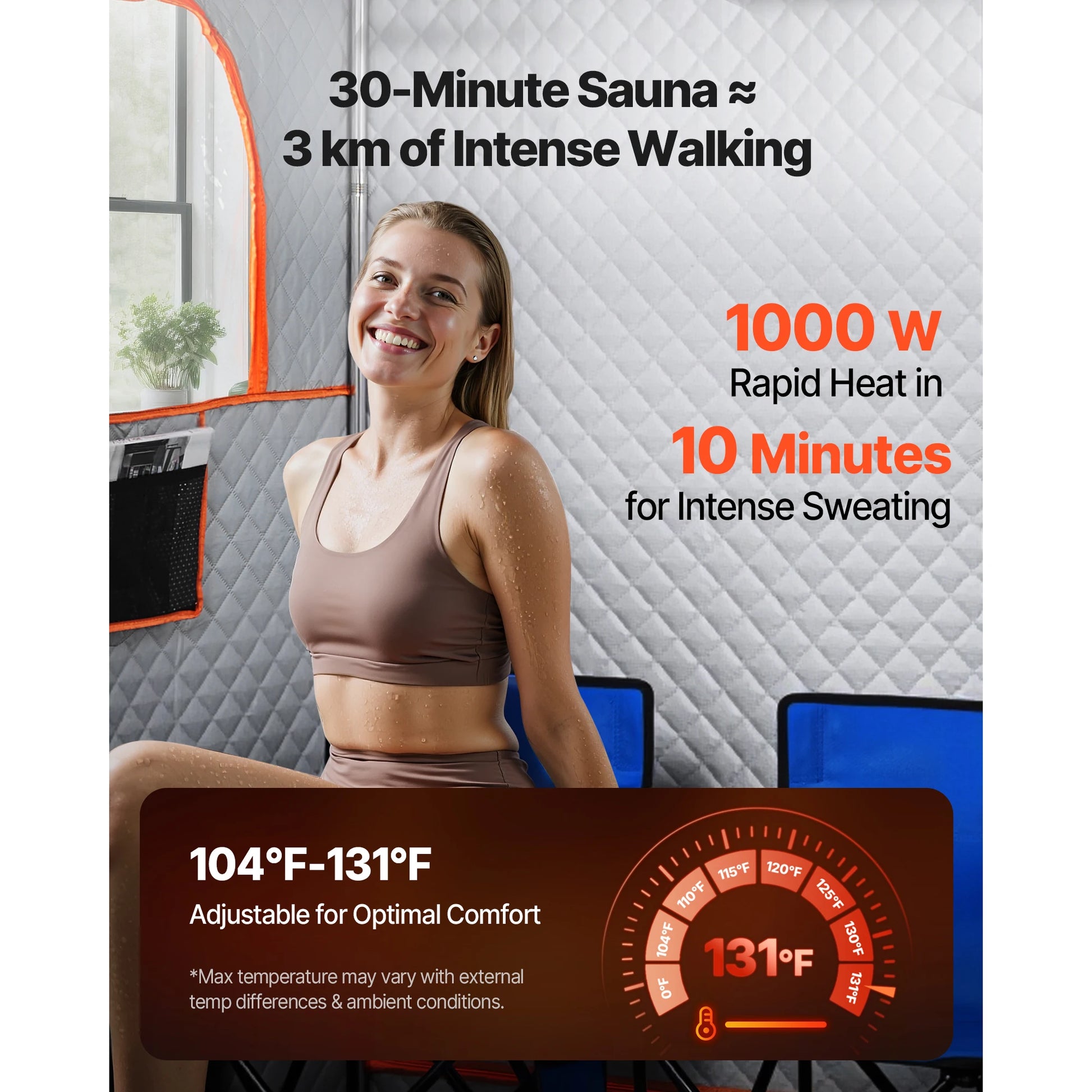 Portable Steam Sauna for Home With Stainless Steel Frame by S And B Enterprise