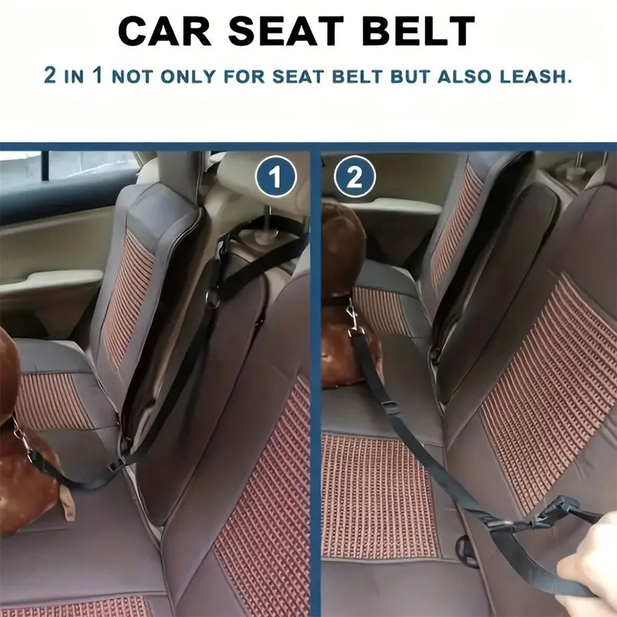 Pet Car Belt For Dogs And Cats Retractable Backseat Leash by S And B Enterprise