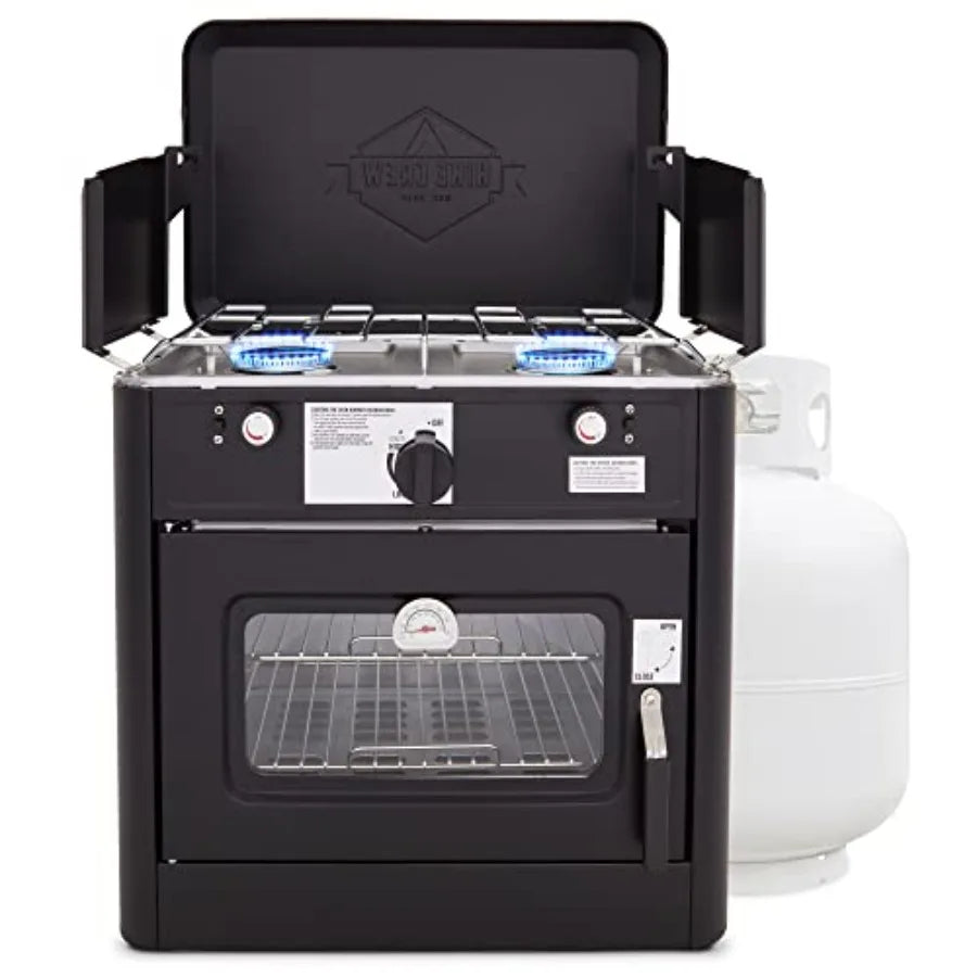OLOEY CSA-Approved Outdoor Gas Camping Oven Carry Bag 2-Burner Stove