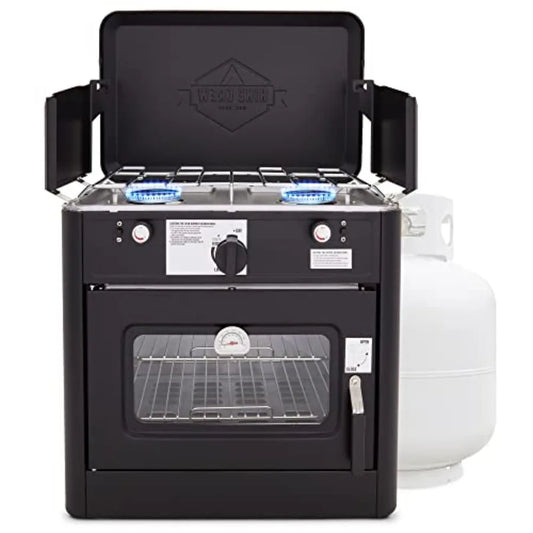 OLOEY CSA-Approved Outdoor Gas Camping Oven Carry Bag 2-Burner Stove