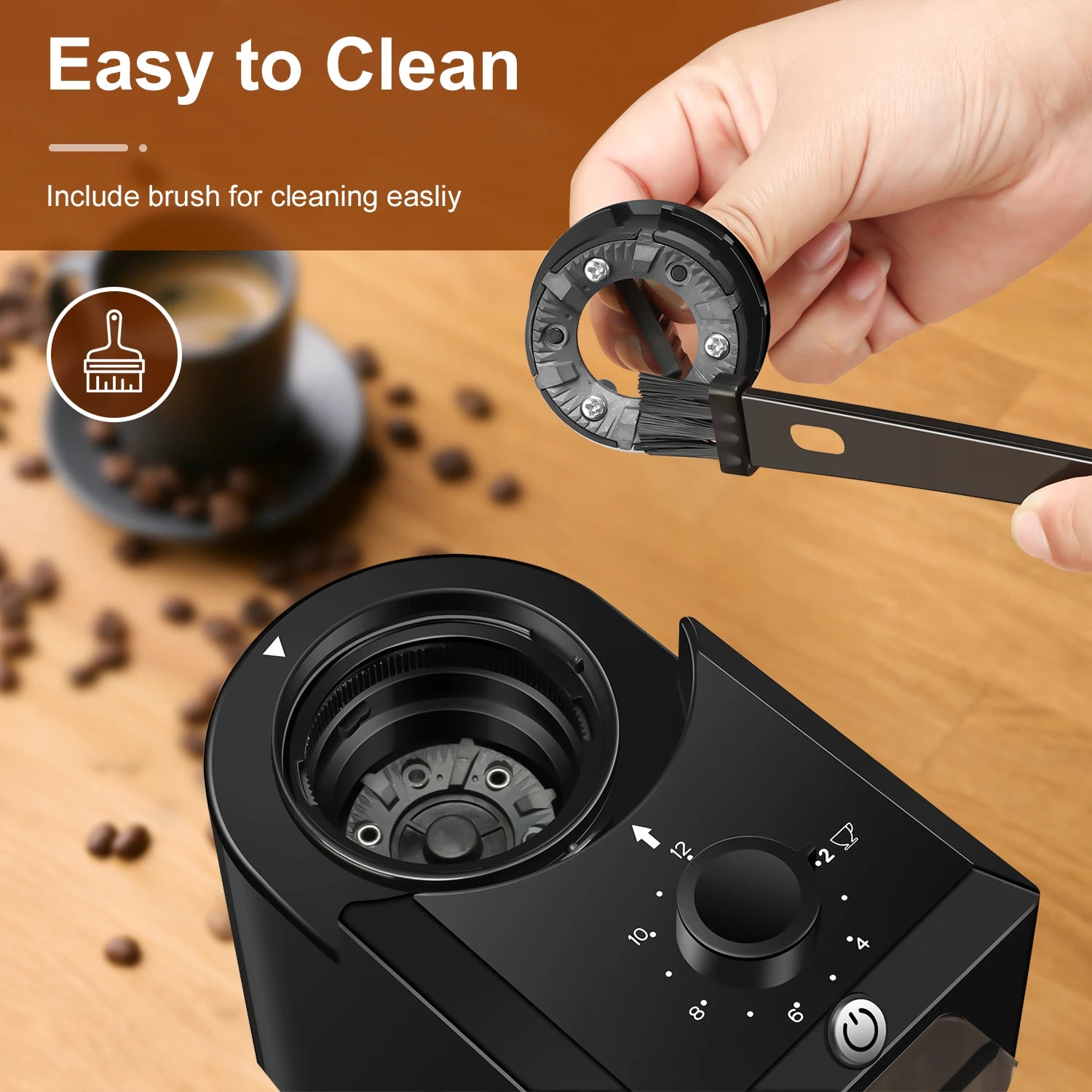 Automatic Burr Mill Coffee Grinder Electric Coffee Bean Grinding With 28 Adjustable Gears for Espresso French Press Drip Coffee by S And B Enterprise