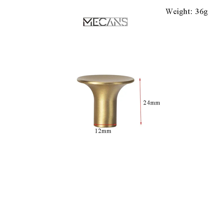 Solid brass cabinet pull by S And B Enterprise; long gold-tone furniture handle