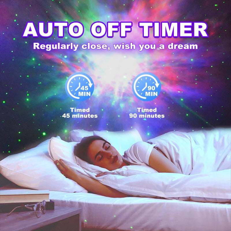 Astronaut Projector Galaxy Starry Night Lights by S And B Enterprise; bedroom LED nebula lamp with auto-off timer