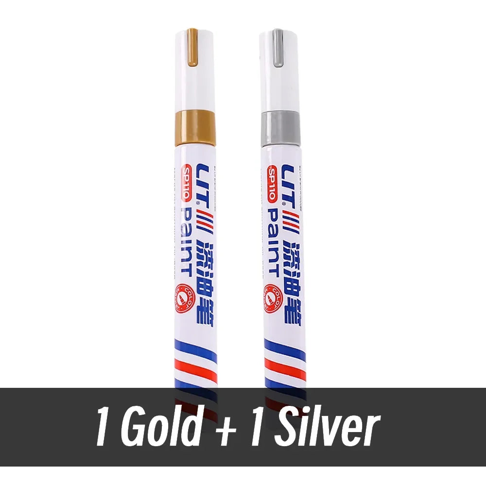 3mm 10p Colorful 8 Colors Permanent Paint Marker Waterproof White Markers tire tread rubber fabric Paint metal Paint Marker Pens by S And B Enterprise