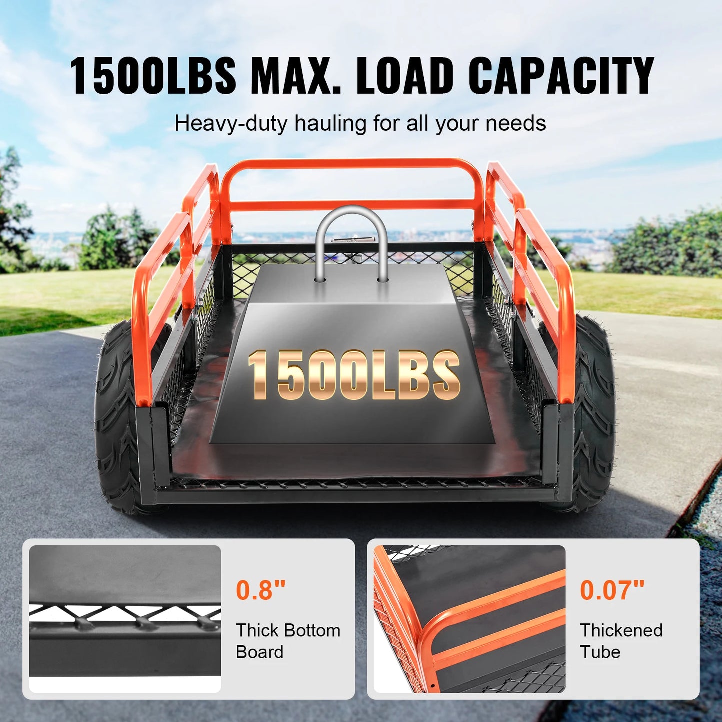 Heavy Duty Steel ATV Dump Trailer With Removable Sides And Tires by S And B Enterprise