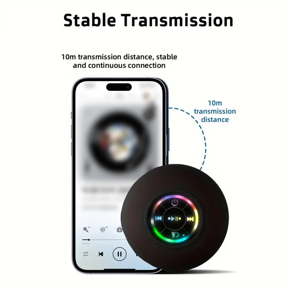 Portable Bluetooth Speaker With LED Light IPX4 Waterproof by S And B Enterprise