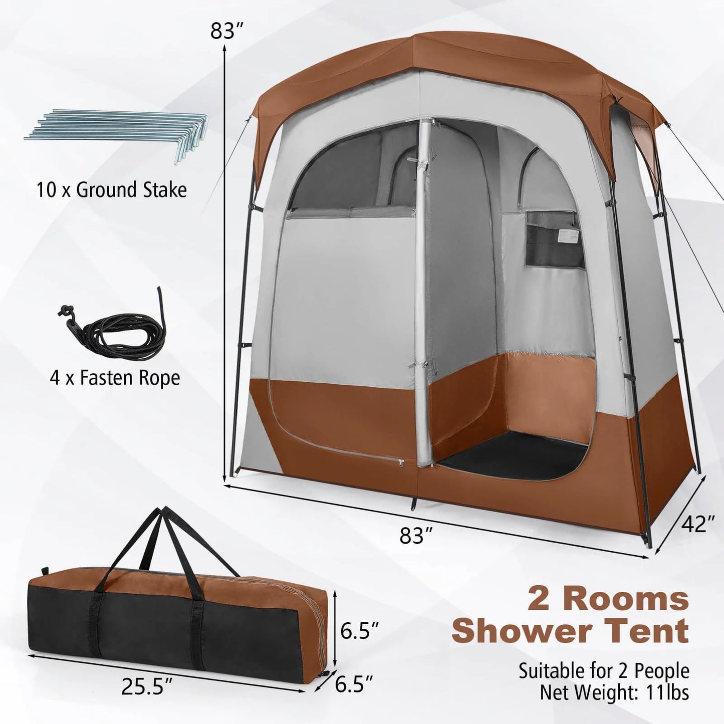 Privacy Shower Tent Shelter For Outdoor Use
