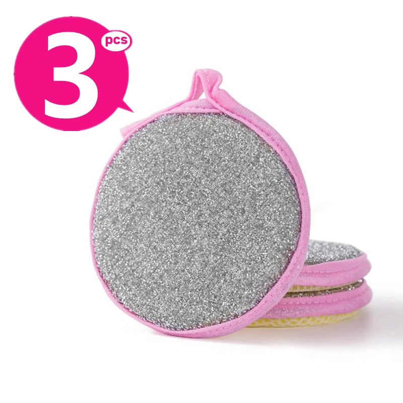 10/5/3PCS Double Side Dishwashing Sponge Dish Washing Brush Pan Pot Dish Wash Sponges Household Cleaning Reusable Kitchen Tools by S And B Enterprise