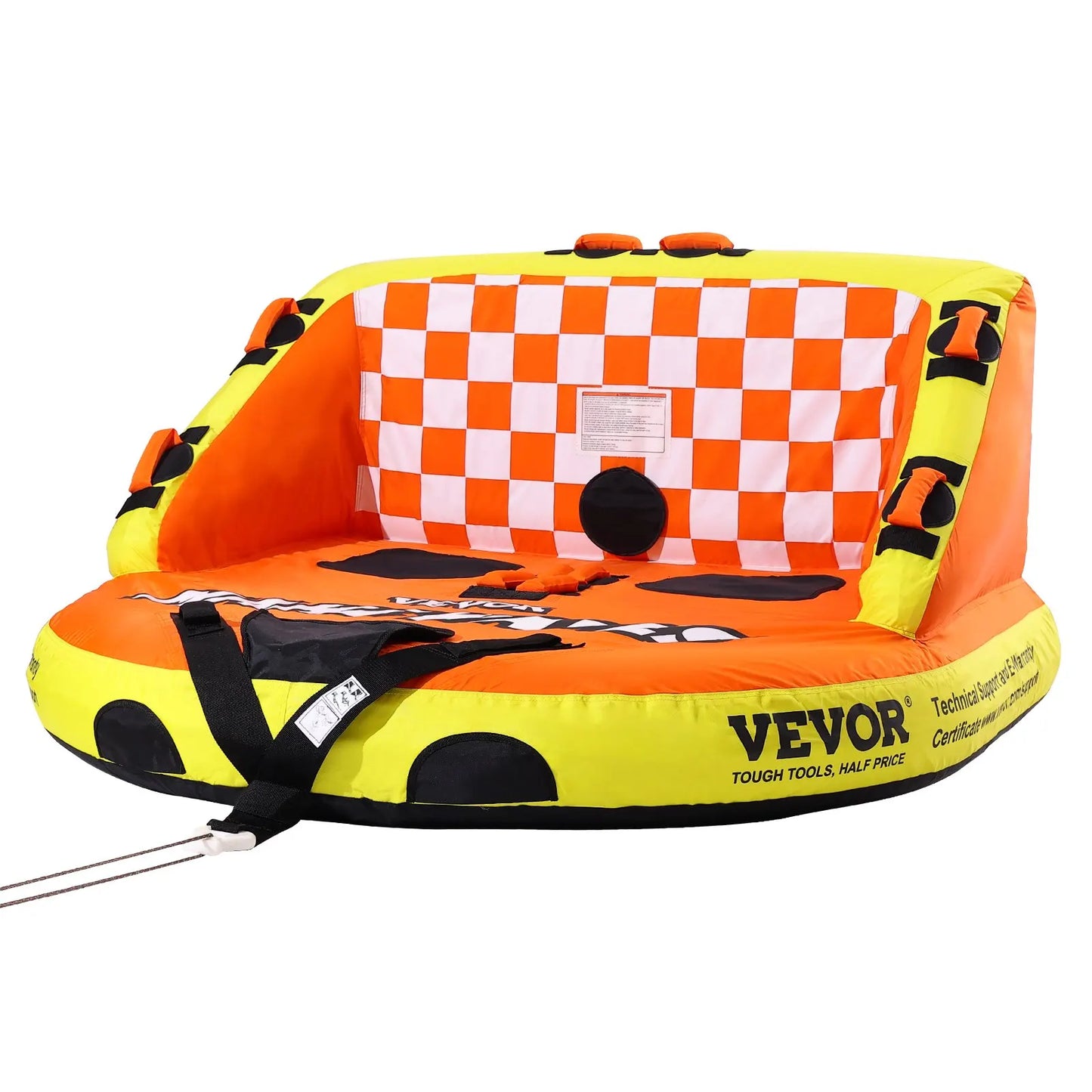 Towable Boat Tube With Deck Seats And Backrest