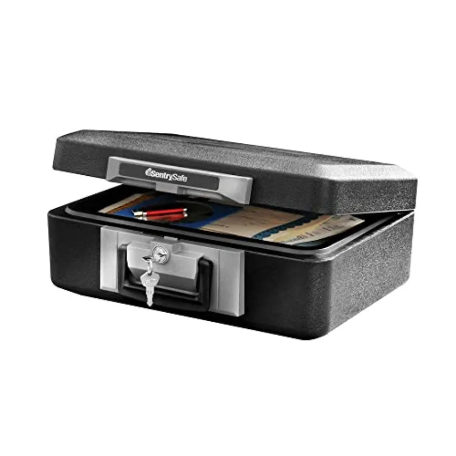 Fireproof Safe Box With Key Lock For Money, Jewelry, Documents