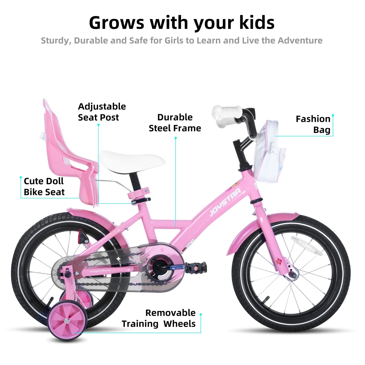JOYSTAR Kids Bike for Girls With Training Wheels and Basket