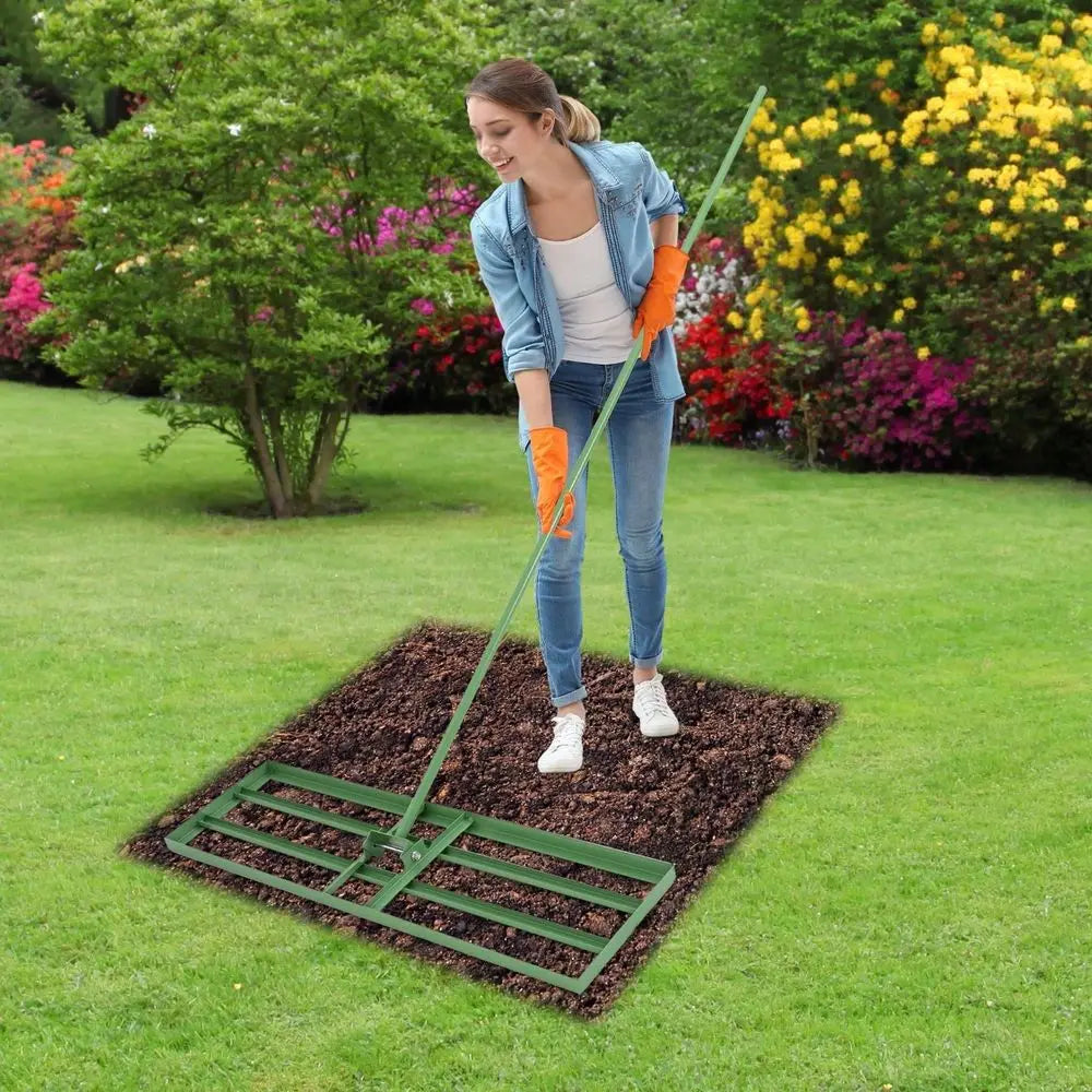 Lawn Leveling Rake For Yard Garden Tool Iron Head Steel