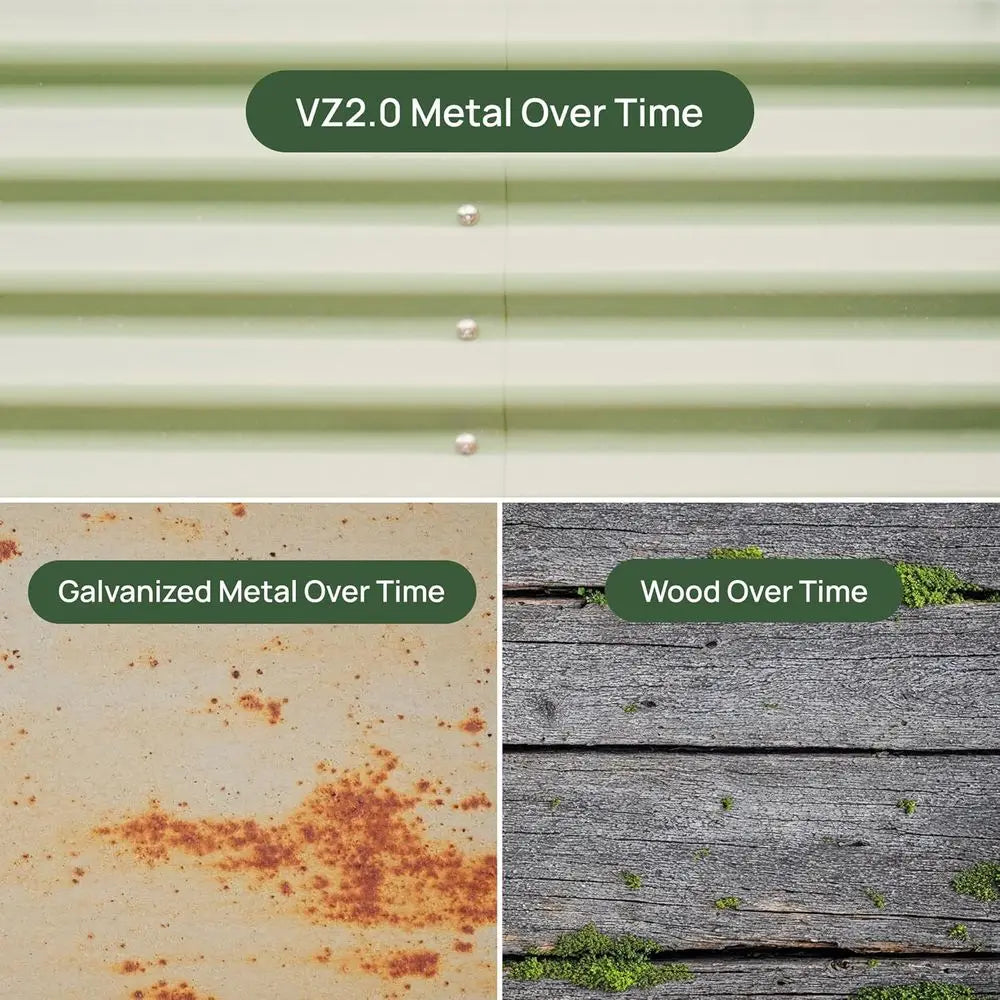 Ticify Vego Garden Raised Bed Kits Six In One Metal Planter Box by S And B Enterprise
