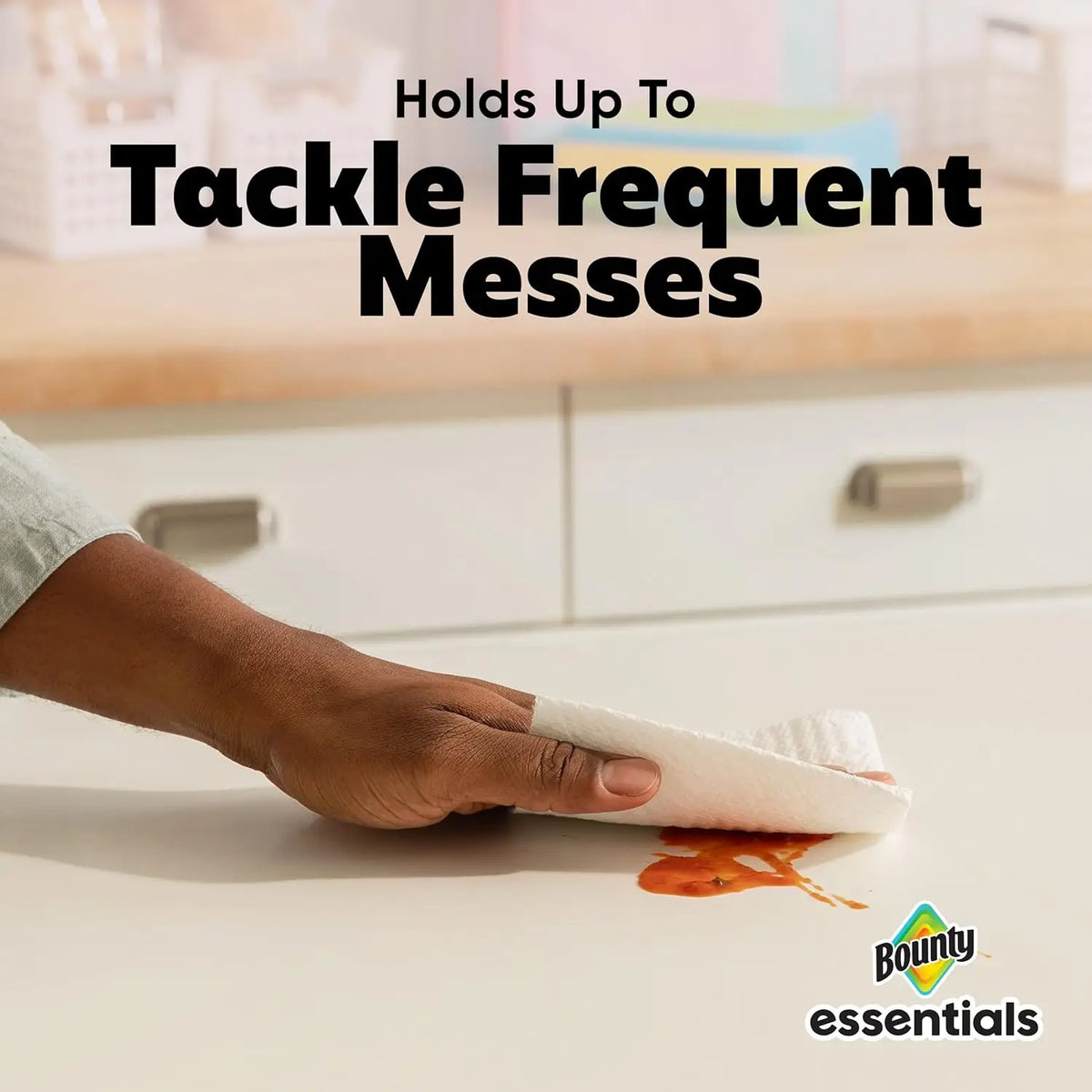 Select-A-Size paper towels, 6 double white rolls (108 sheets each), with Bounty Essentials logo