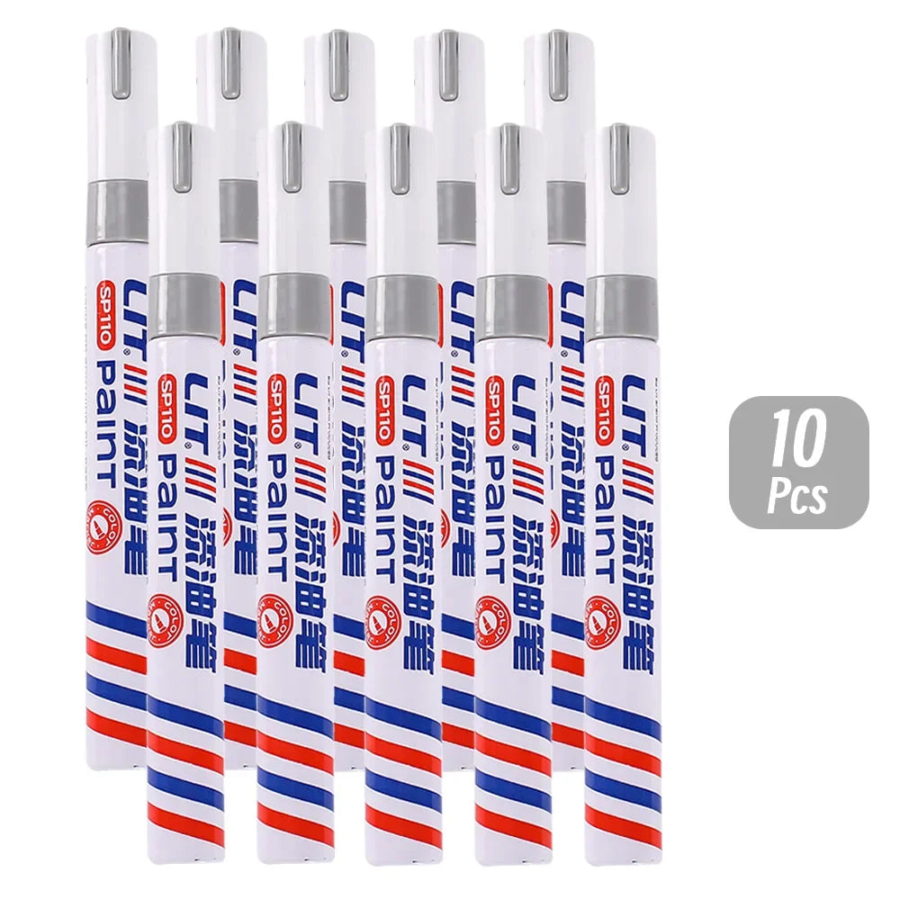 3mm 10p Colorful 8 Colors Permanent Paint Marker Waterproof White Markers tire tread rubber fabric Paint metal Paint Marker Pens by S And B Enterprise