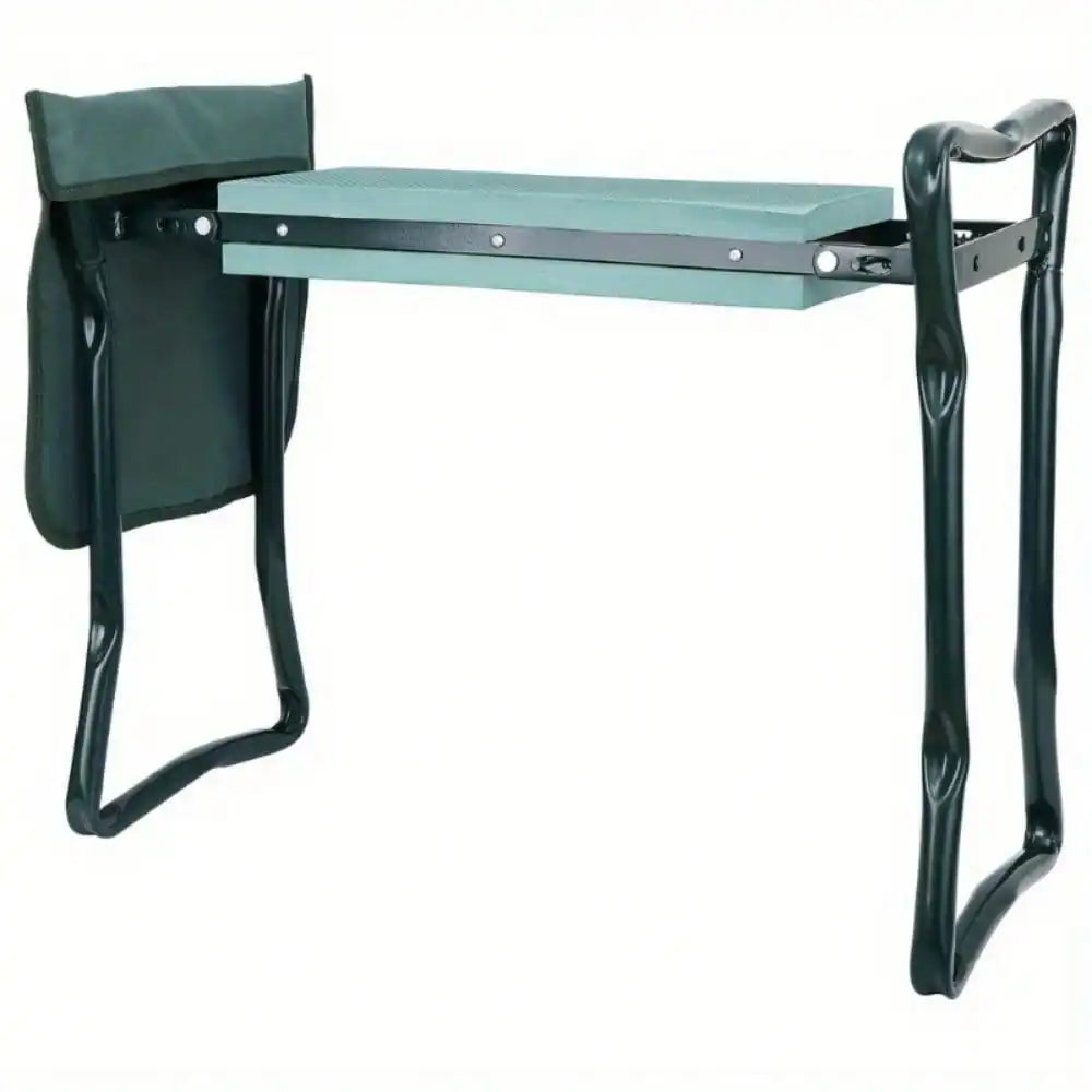 Garden Kneeling Stool Folding Seat With Foam Pad And Steel Frame Tool Bag