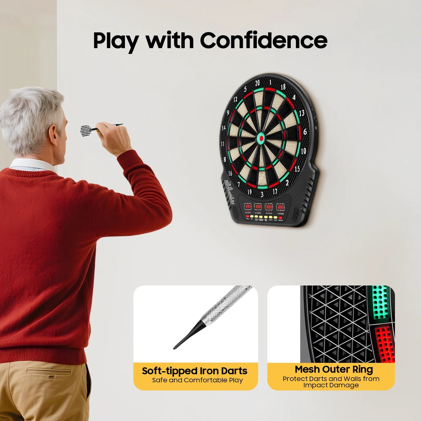 Electronic Dart Board With 27 Modes And LED Screens