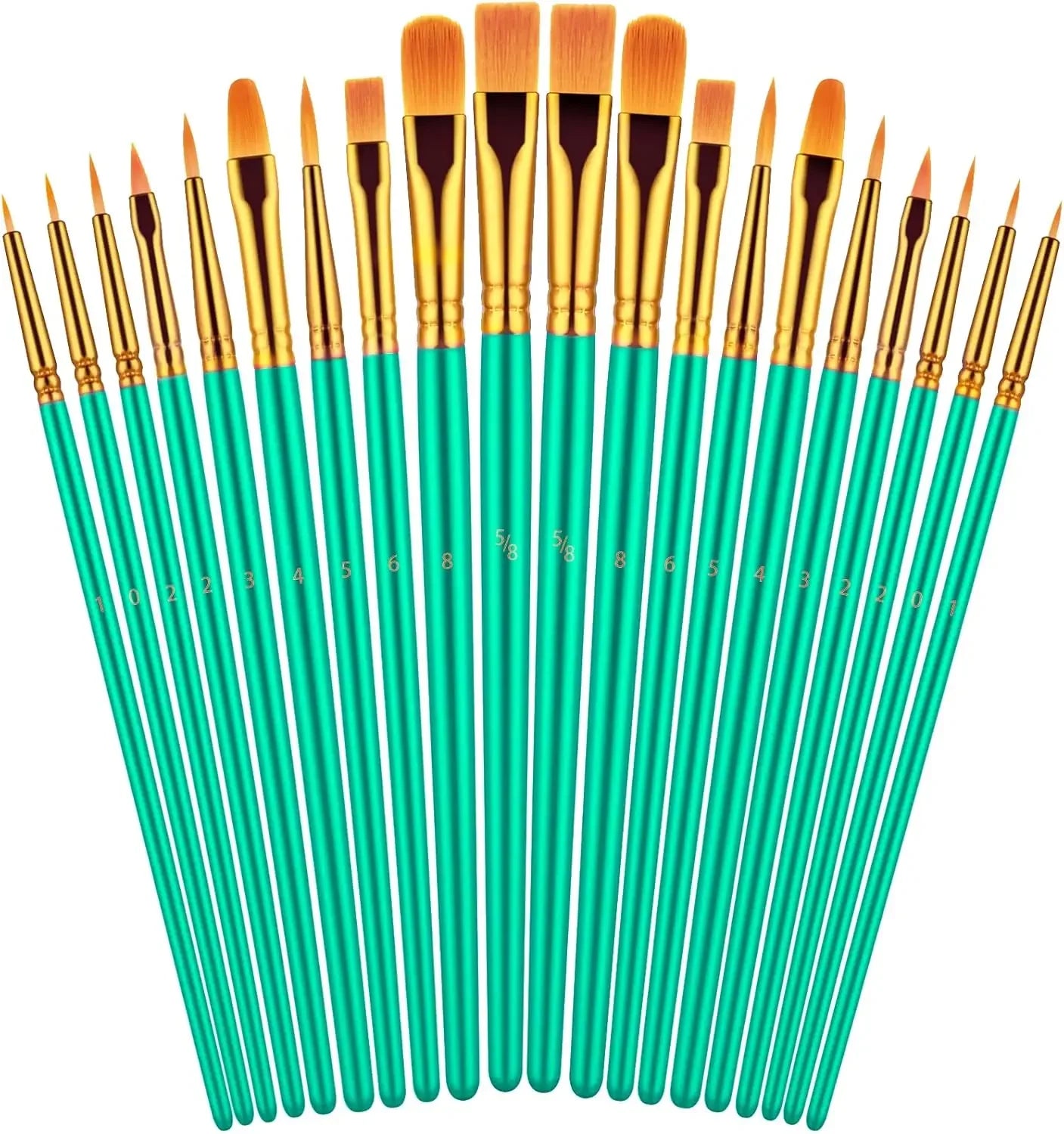 Oil Watercolor Acrylic Paint Brushes Set 2 Pack Professional Art