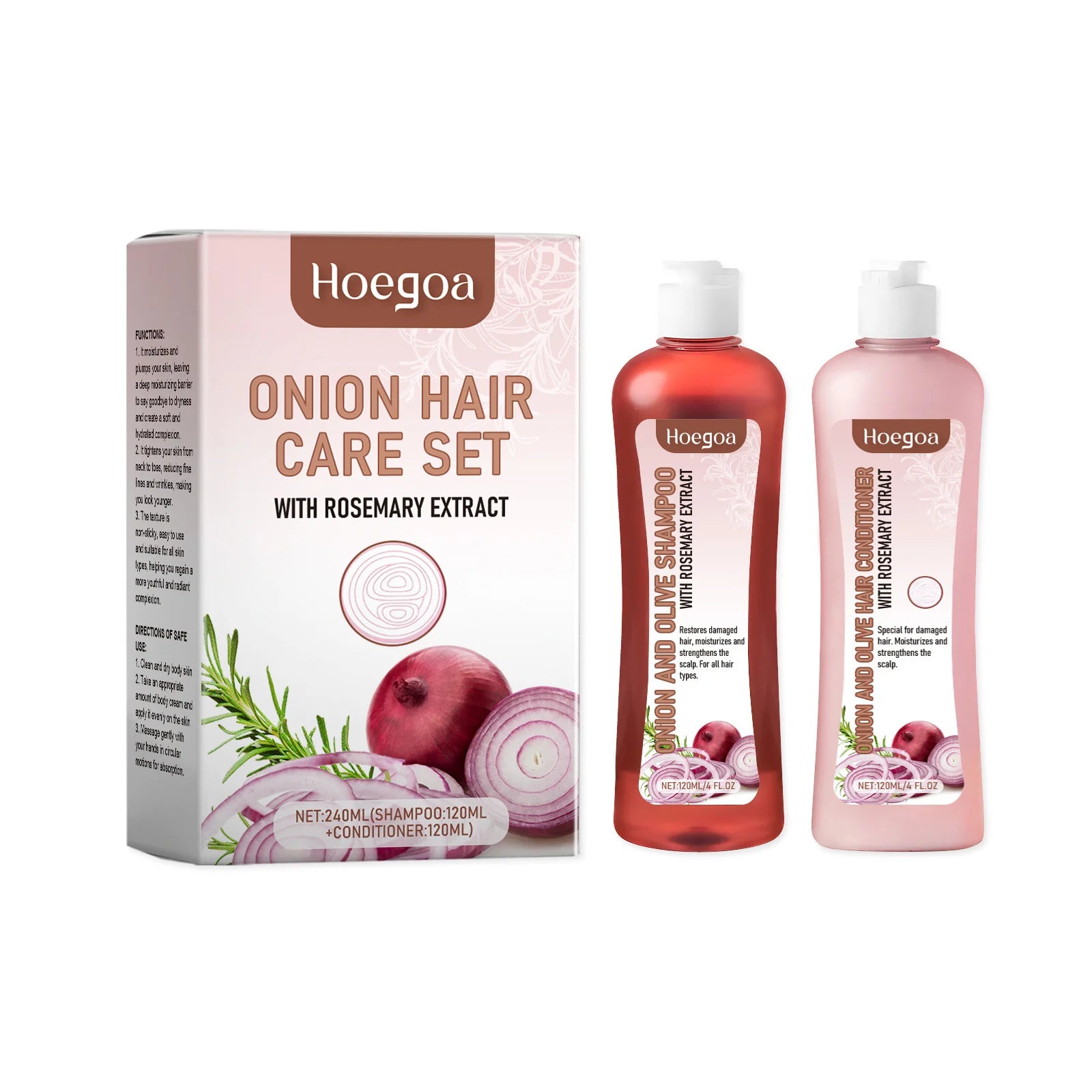Onion Rosemary Shampoo For Hair Growth Scalp Cleanses Oil Control Improves Hair Quality Volumizing Hair Strengthen Conditioner by S And B Enterprise