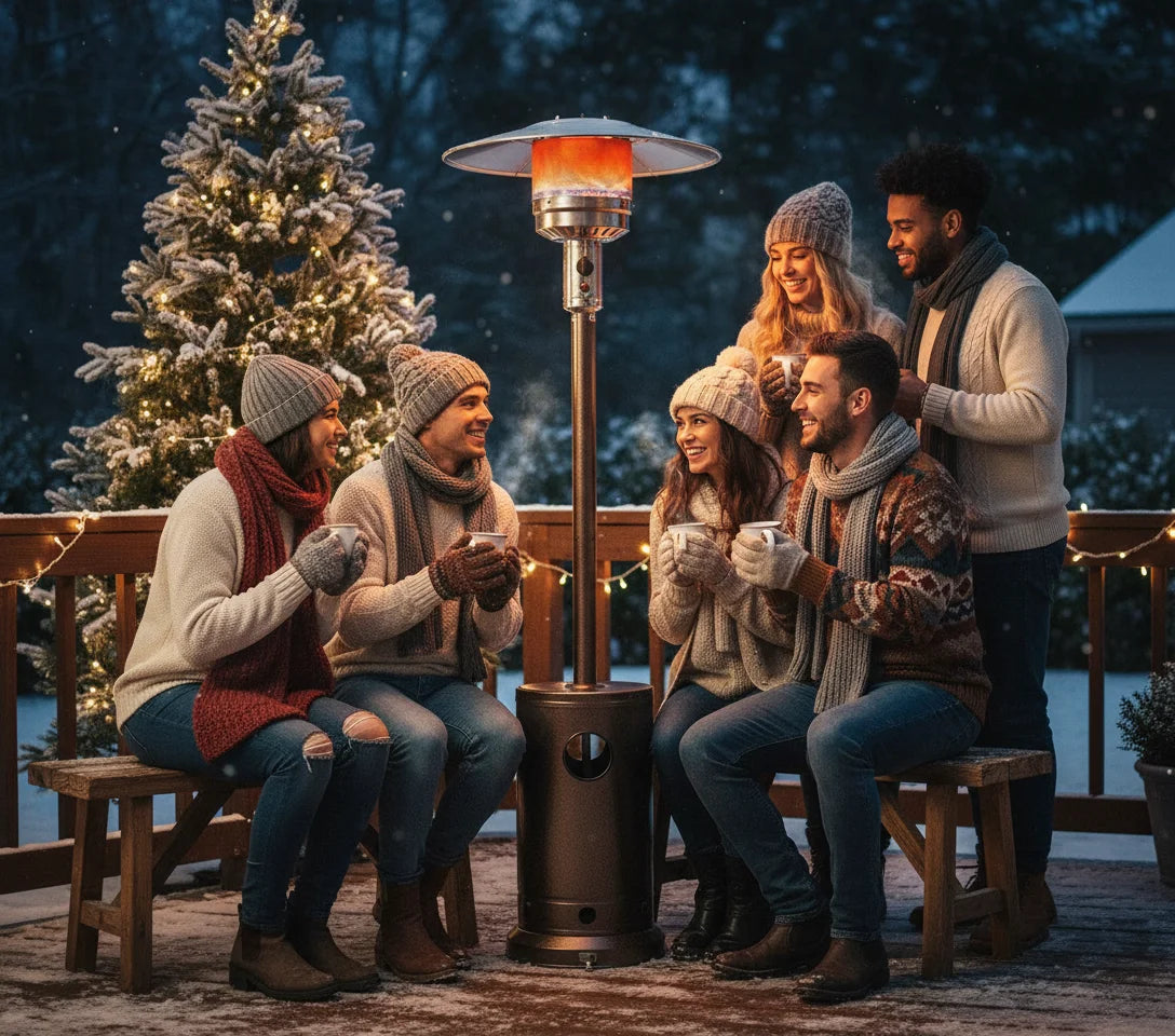 48,000 BTU Propane Patio Heater With Stainless Steel Burner Tower