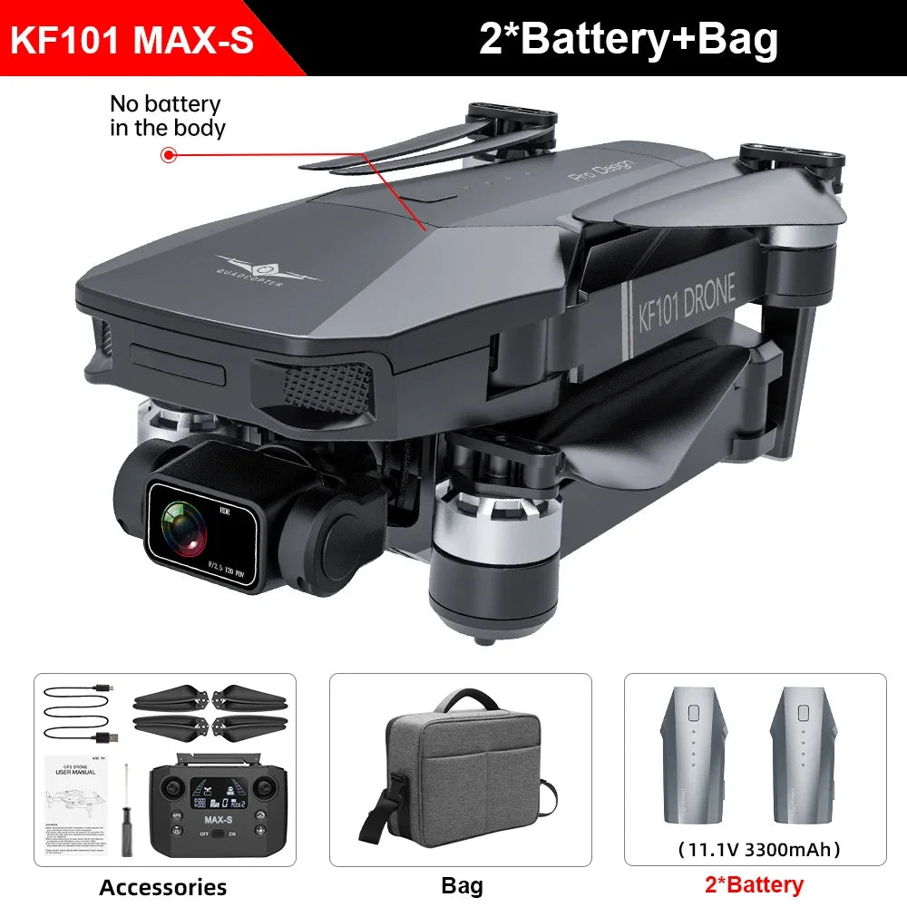 Teeggi KF101 Max-S GPS Drone With 4K Camera Gimbal
