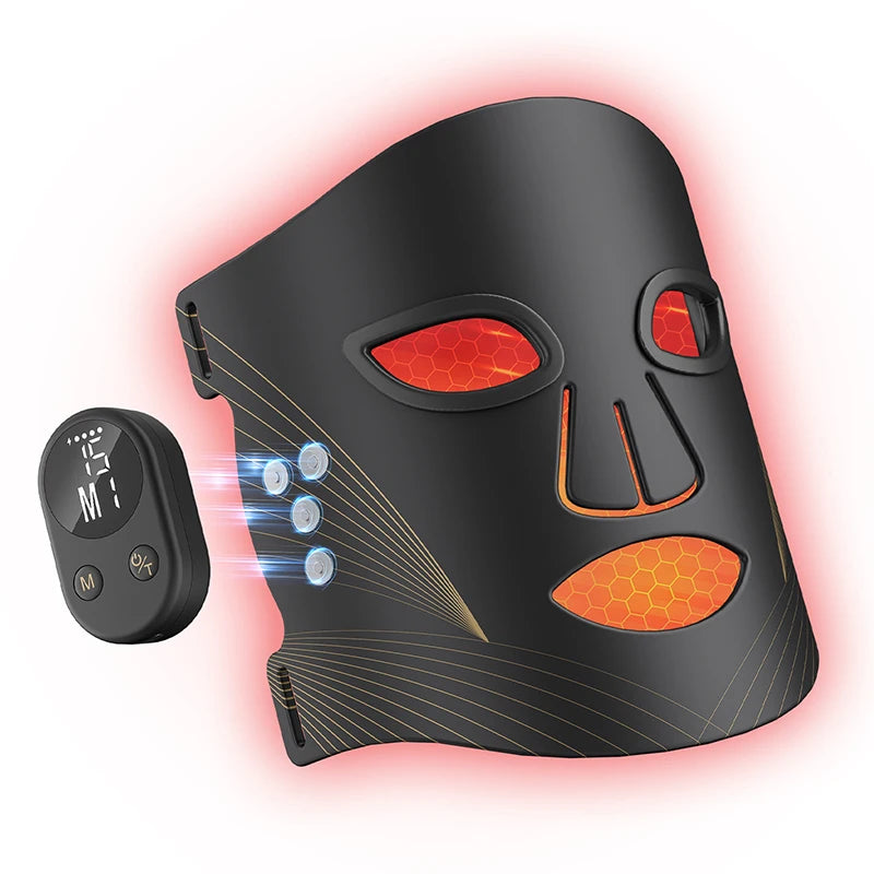 LED Wireless Mask Face, Repairs Skin, 5 Colors Red Light Mask, Skin-Friendly Silicone, 312LED Lifting Facial Quality, Women Gift