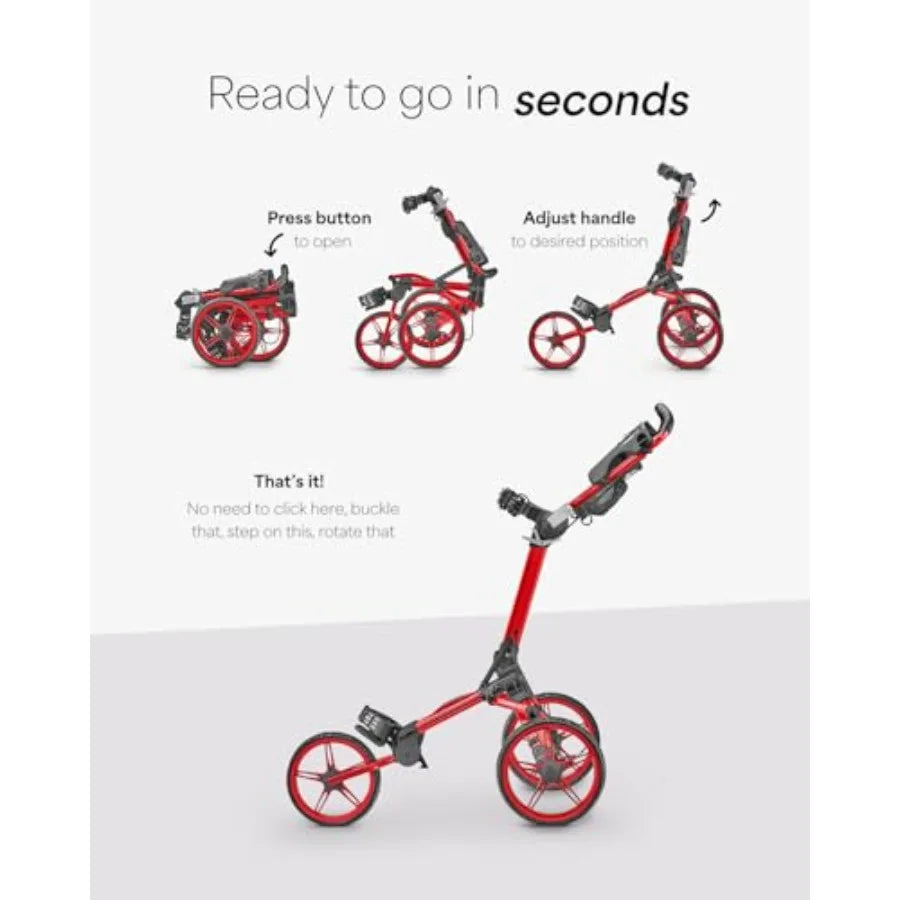 YAO HUI HUANG Golf Push Cart 3 Wheel Foldable Aluminum