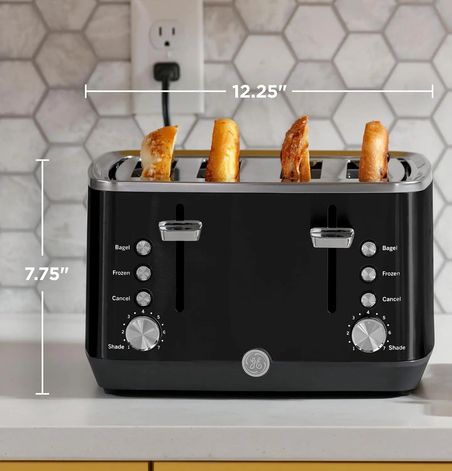 XMSJ Toaster With Extra Wide Slots For Bagels And Bread by S And B Enterprise