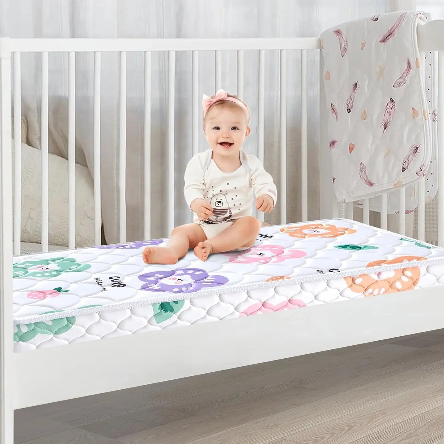 NONECN Crib And Toddler Mattress Breathable Firm Dual Sided