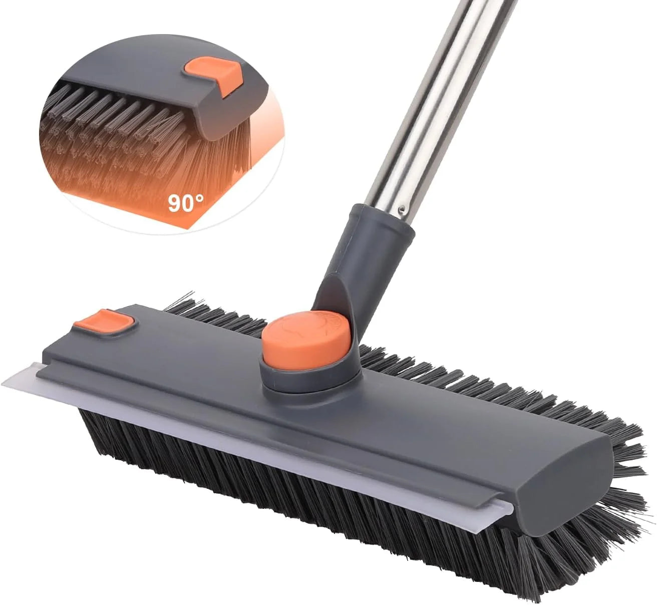 Floor Scrub Brush With Long Handle 3-In-1 Heavy Duty Scrubber by S And B Enterprise