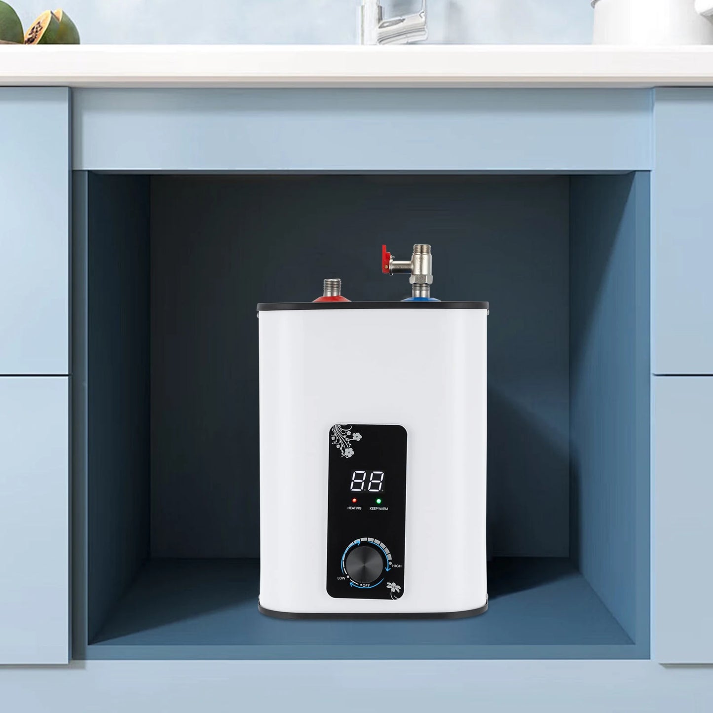 Sweetmile Electric Mini Tank Water Heater Rectangular Instant Hot Water