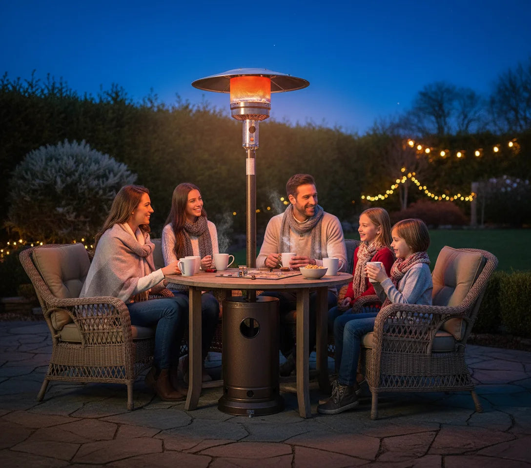 48,000 BTU Propane Patio Heater With Stainless Steel Burner Tower
