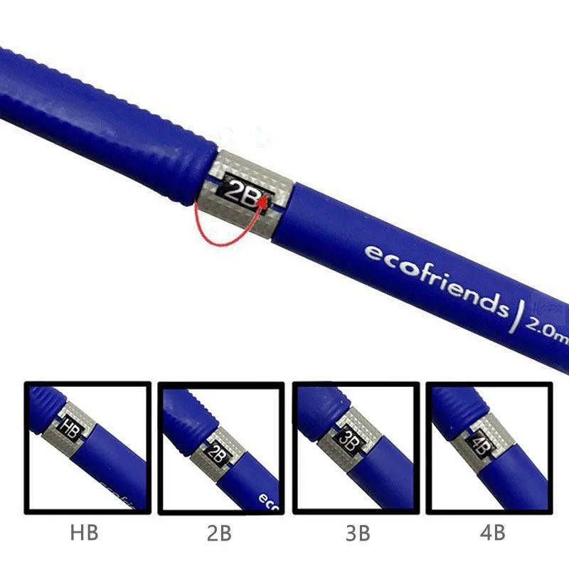Mechanical Pencil Set With 2B Lead Refills For Writing And Sketching by S And B Enterprise