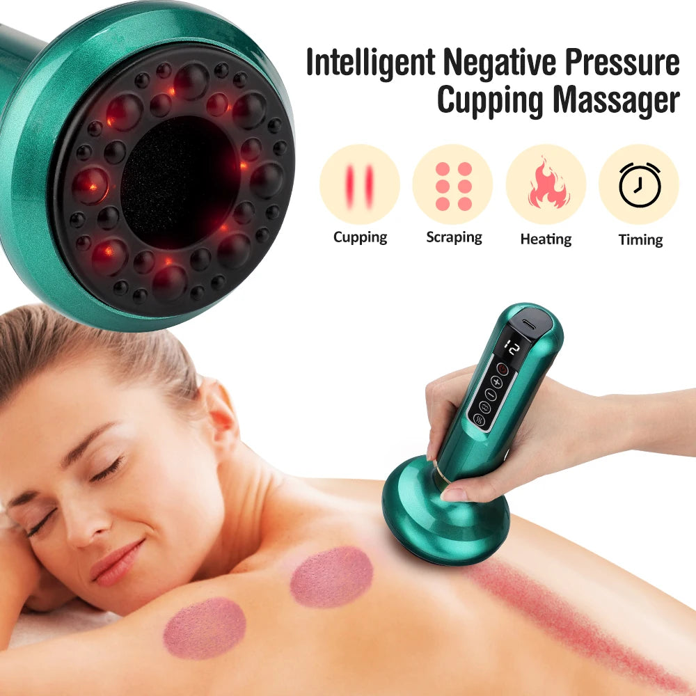 PASTSKY Electric Cupping Device With 12 Levels Vacuum USB Rechargeable