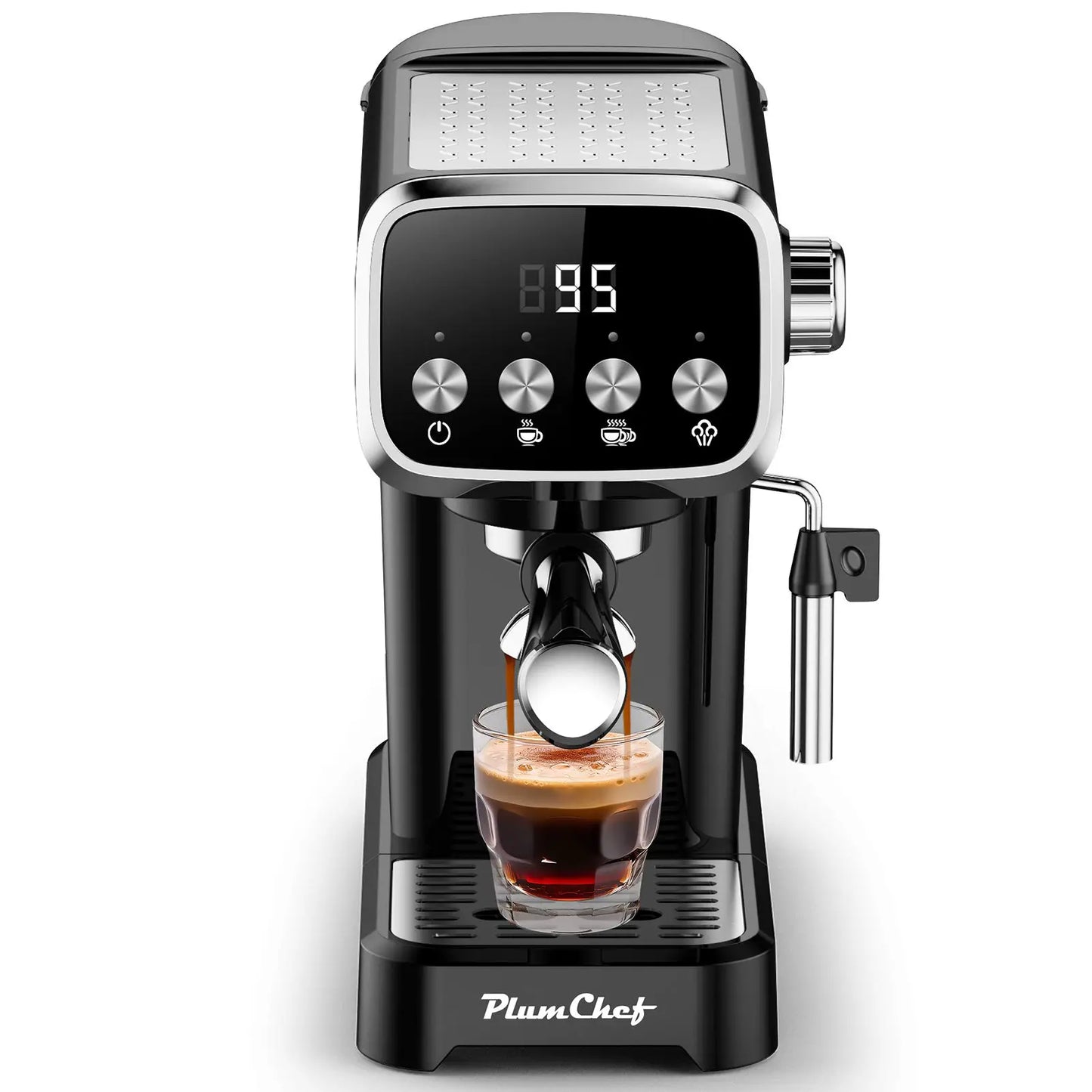20 Bar Slim Espresso Machine With Milk Frother Cup Warmer by S And B Enterprise